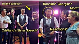 Cristiano Ronaldo, Georgina, Mother Reactions to Sister Speech & New year Celebration 😍🔥🇵🇹🎆