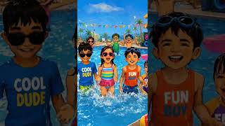 kids dancing in swimming pool #us #usa #english #usashorts #youtubeshorts #kids #usababy #reels