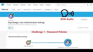 Password Policies | Superbadge: User Authentication Settings | Trailhead | Salesforce | Internship
