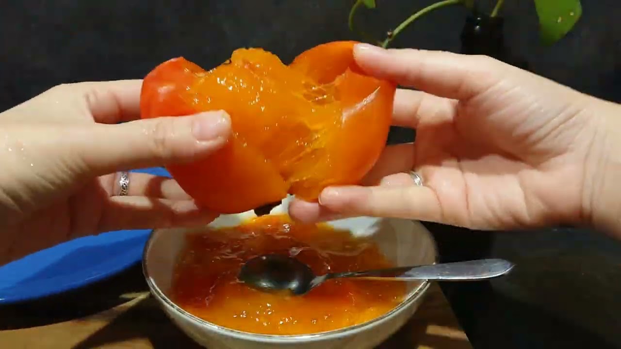 avez-vous des kaki très mûrs ? Dessert kaki super facile et délicieux