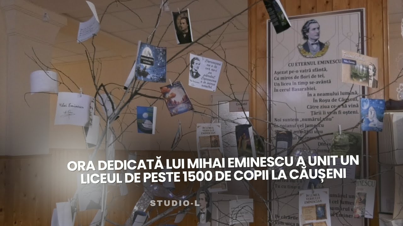 Ora dedicată lui Mihai Eminescu a unit un liceul de peste 1500 de copii la Căușeni