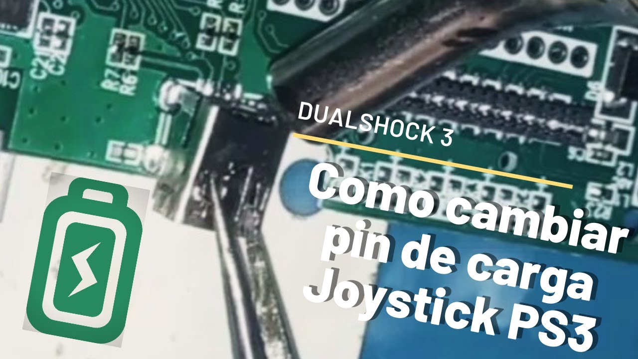 Emperador Camion pesado Mirar fijamente Como cambiar puerto de carga Joystick PS3 // Conector USB DualShock 3  Dañado - YouTube