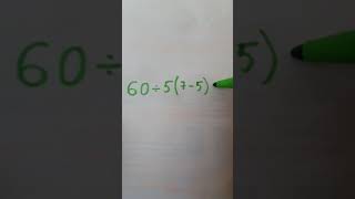 Viral math problem #24 60÷5(7-5)=? screenshot 1