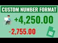FORMAT POSITIVE AND NEGATIVE NUMBERS WITH CUSTOM NUMBER FORMATTING