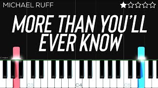 Michael Ruff - More Than You'll Ever Know | EASY Piano Tutorial