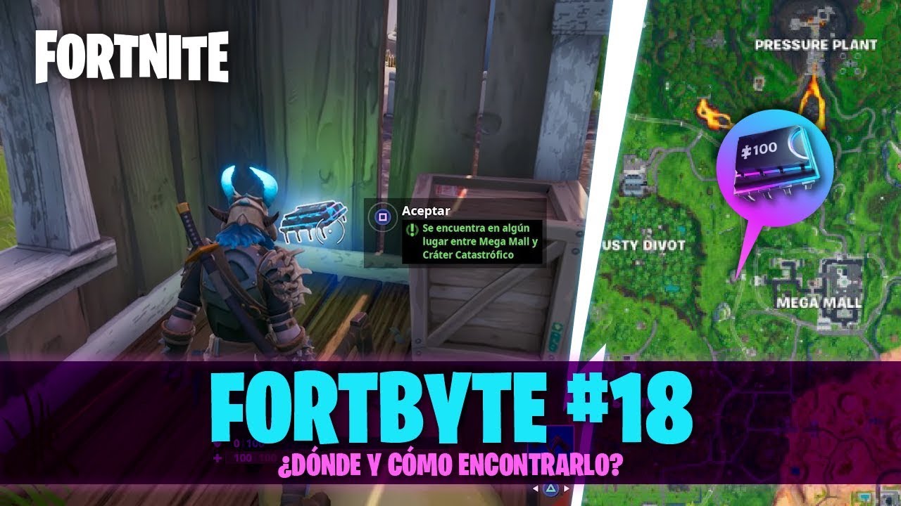 FORTBYTE 18 - Se encuentra en algún lugar entre Mega Mall y Cráter Catastrófico | Guía | FORTNITE