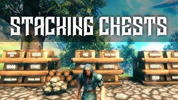 How to Stack Chests and Label them with Signs in Valheim
