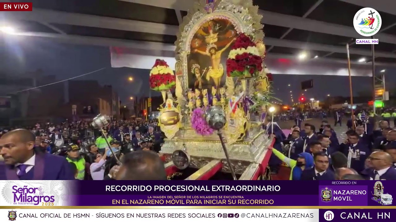 RECORRIDO PROCESIONAL EXTRAORDINARIO DEL SEÑOR DE LOS MILAGROS 2025 – DOMINGO 26 DE OCTUBRE DE 2025