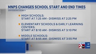MNPS changes school start and end times for the 2026-2027 school year