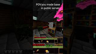 POV: you made base in a public server...😭#minecraft #minecraftshorts #funnyminecraft #shortsviral