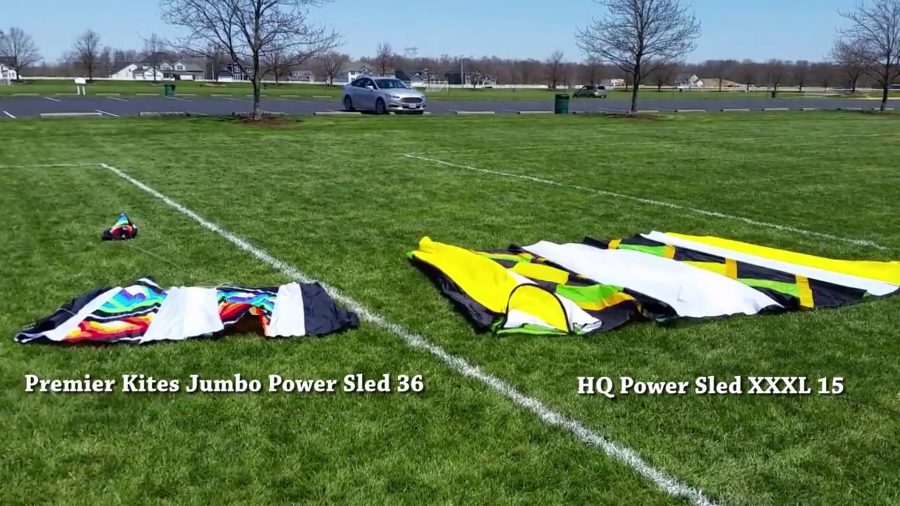 Power Sled Kites Premier Jumbo 36 and HQ XXXL 15 YouTube