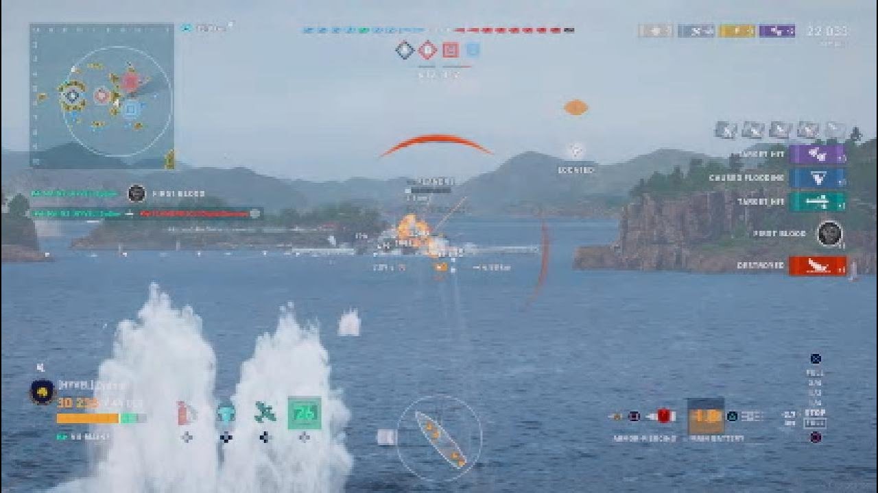 First Game in The Scharnhorst 43 And Mainz . World of Warships Legends