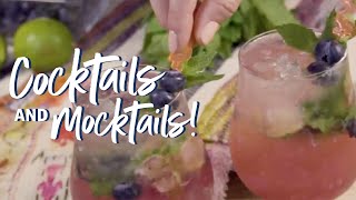 Blueberry skinny mojito mocktail recipe with lacroix