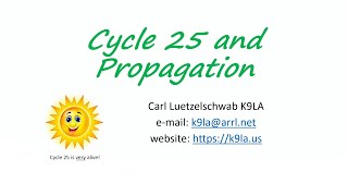 Solar Cycle 25 Propagation K9la Presentation Part One Solar Cycle 25 Hf Propagation Arrl Solar Space Propagation