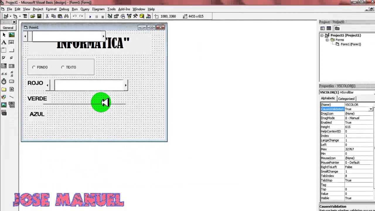 Visual basic 6.0 - Como hacer combinaciones de colores - YouTube