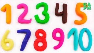 Aprender a contar los Números del 1 al 20 | Aprende los colores con Play Doh para niños