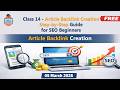 Class 14 - Article Backlink Creation – Step-by-Step Guide for SEO Beginners
