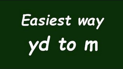 ✅  Convert Yard to Meter (yd to m) - Formula, Example, Conversion Factor