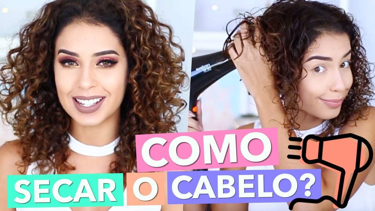 COMO SECAR O CABELO COM SECADOR E DIFUSOR  - CACHOS COM MUITO VOLUME!