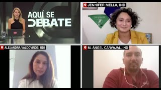 Aquí Se Debate, candidatos a la CC | Jennifer Mella, Miguel Ángel Carvajal y Alejandra Valdovinos