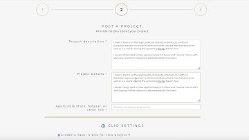 How to Post a LAWCLERK Project that Syncs with a Clio Matter