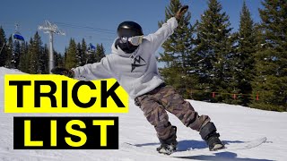 26 Snowboard TRICKS to Learn This Weekend!