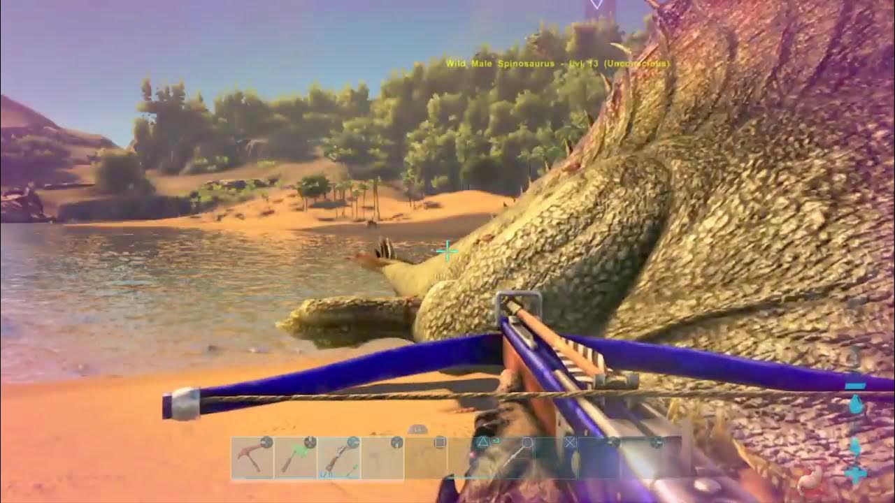 ARK - How To Tame A SPINO With Tranq Arrows Part 1! - YouTube