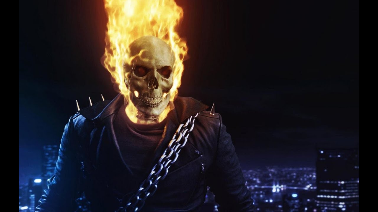 Ghost rider movie. flying on a motorcycle   Skillet - monster)