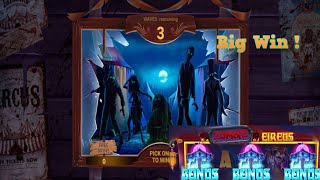 3 Symbol Zombie Circus WAVES BONUS for the BIG ONE! | Chumba Casino Slots screenshot 5