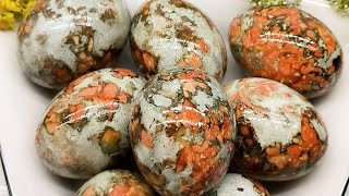 Только шелуха и каркаде--Мраморные яйца - - Необычно и эффектно.