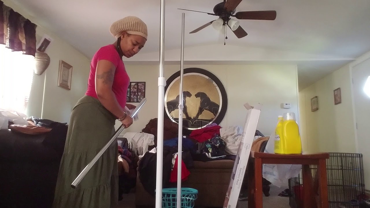 MAINSTAYS 2 TIER ADJUSTABLE GARMENT RACK Assembly video YouTube
