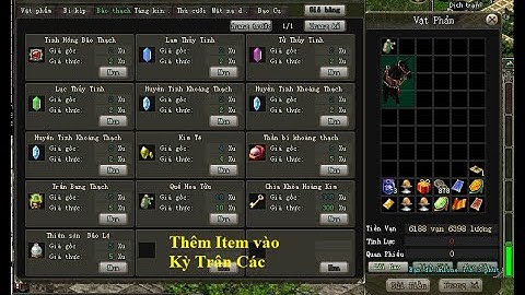 VLTK OFFLINE - Thêm item vào Kỳ Trân Các.