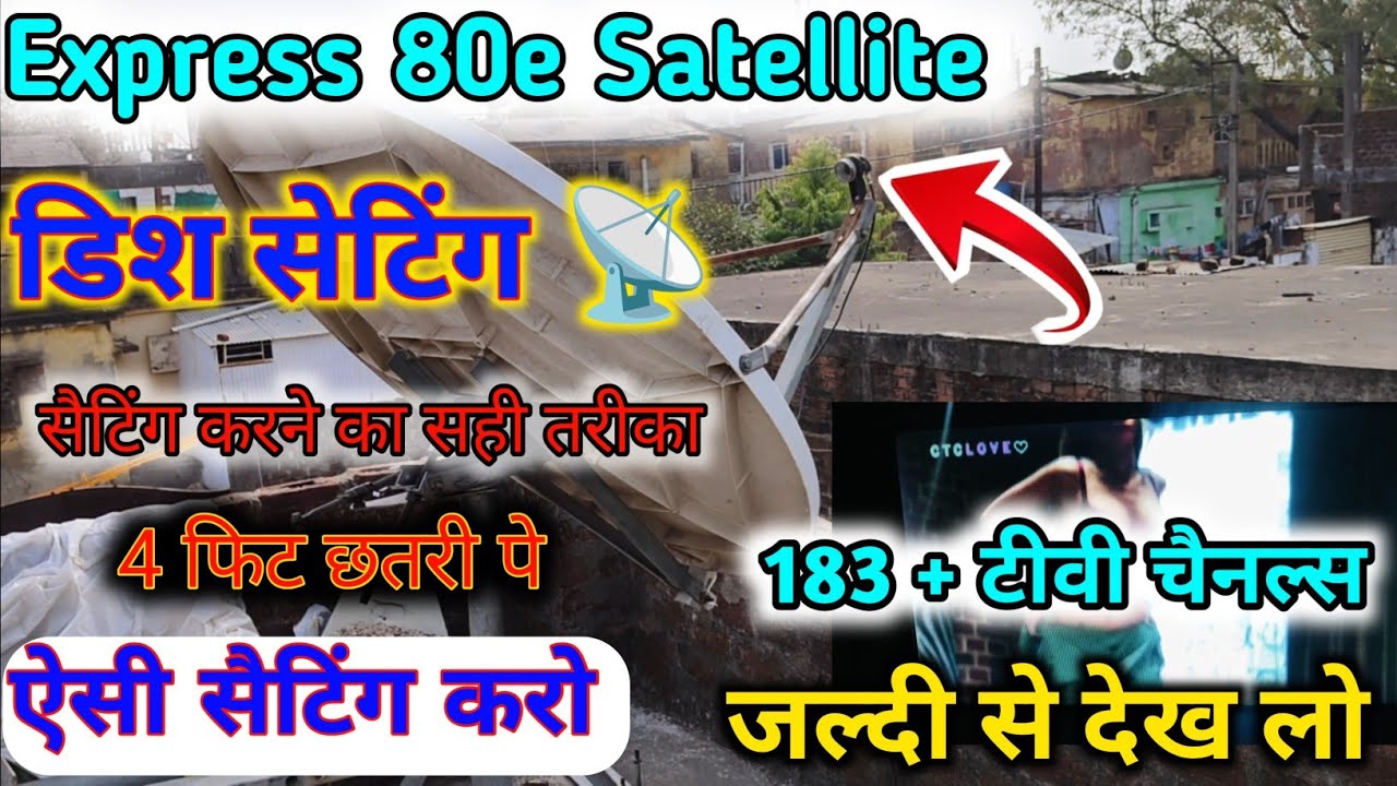 How to Set Express 80e Dish Setting | 80°e Channel List 2025 |4 feet fibre dish