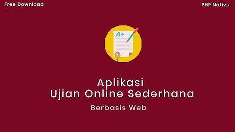 Demo aplikasi ujian online sederhana Free download