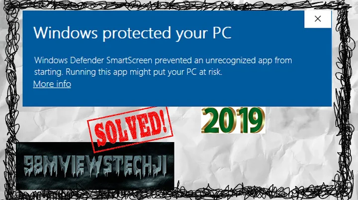 windows defender || smartscreen prevented an unrecognized app from starting windows 10 || solved