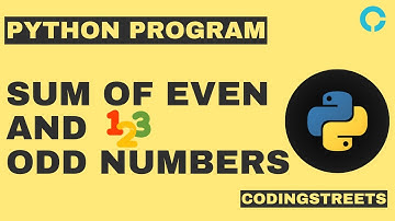 Python Program: Sum of Even and Odd Numbers in #python #pythontutorial