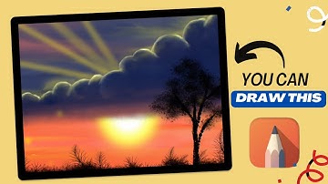 Draw a Sunset in Autodesk Sketchbook with iPad