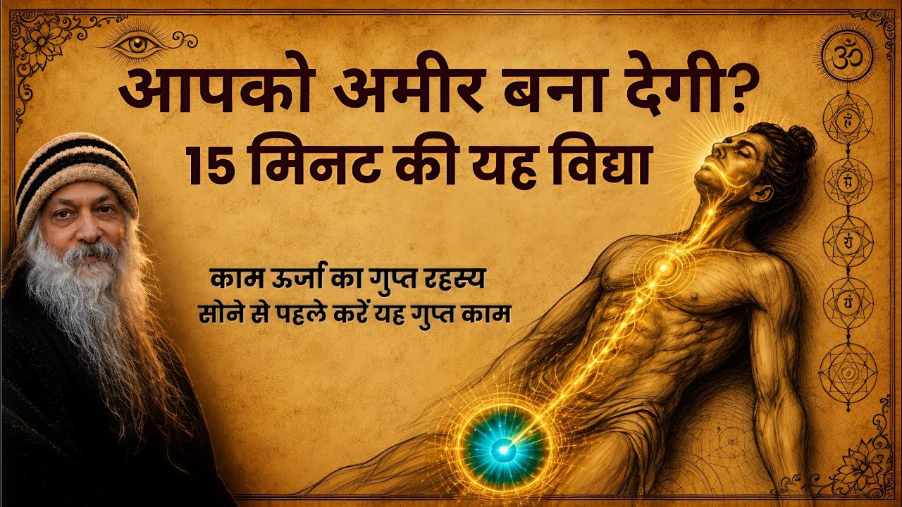 Osho - 15 मिनट की गुप्त विद्या: काम ऊर्जा को धन में बदलने का प्राचीन रहस्य #Osho #Wealth