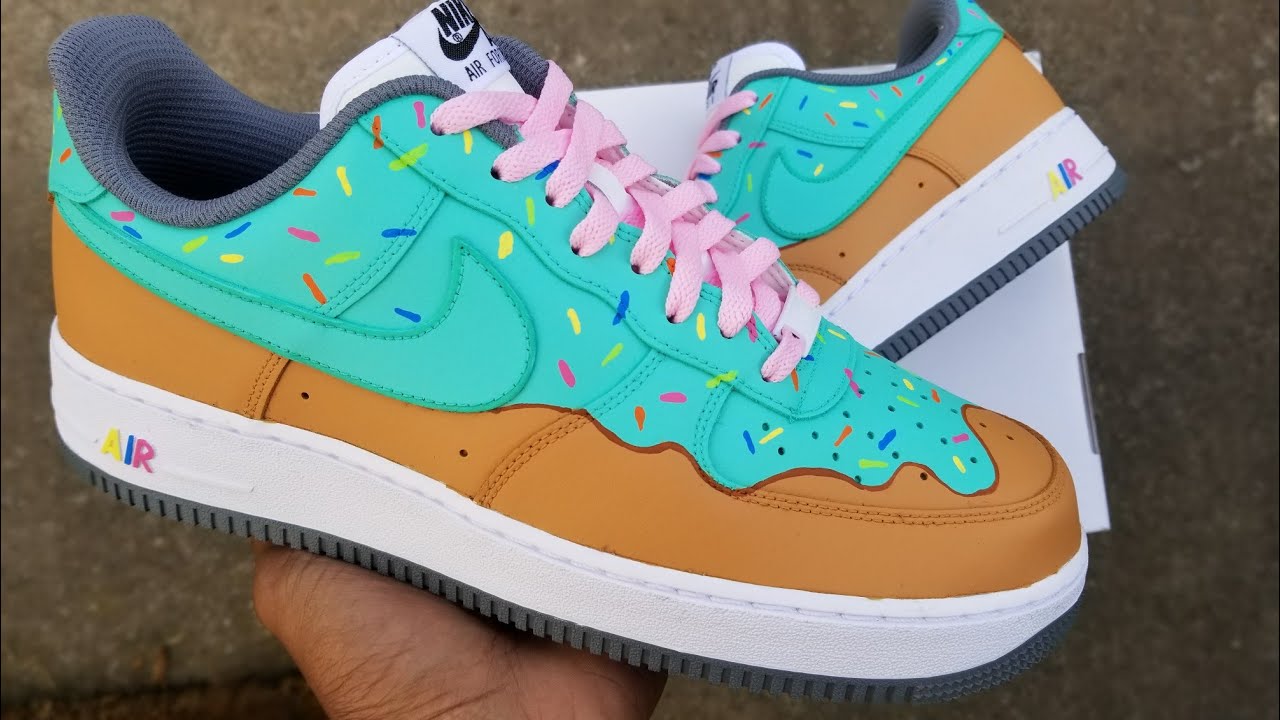 Custom Nike AF1(slime green OFF WHITE ROPE LACE)#art #diy