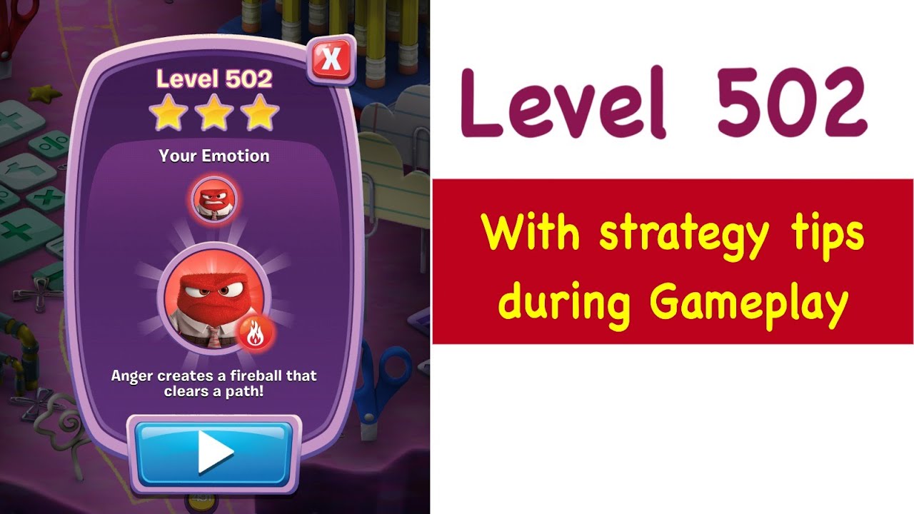 Inside Out Thought Bubbles Level 502 Tips and Strategy Gameplay Walkthrough No Boosters