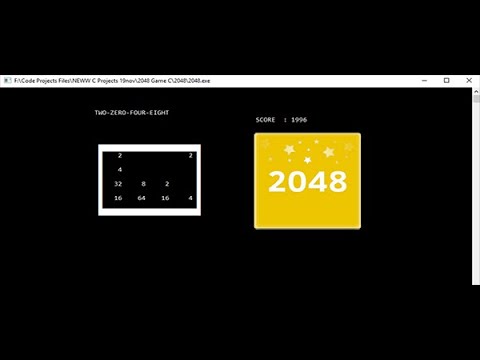 2048 GAME IN C PROGRAMMING WITH SOURCE CODE