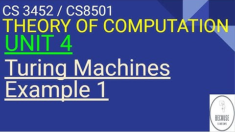 4.13 Turing Machines Example 1in Tamil