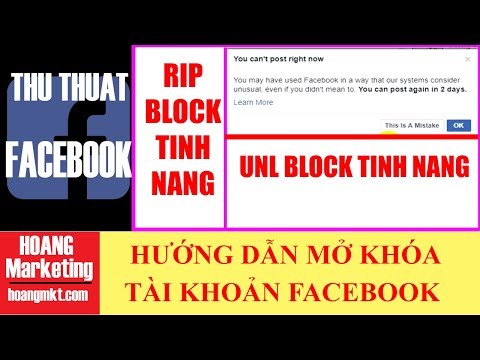 Thủ Thuật Facebook | Cách Khóa Block Tính Năng FB, Kháng Block Tính Năng  | Hoàng MKT