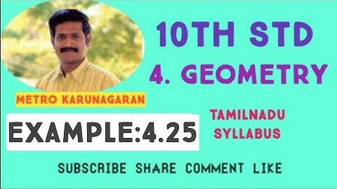 10th Std Maths Example 4.25 PQ is a chord of length 8 cm to a circle of radius 5cm . The tangent at