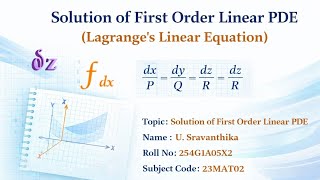 254G1A05X2. First order linear PDE