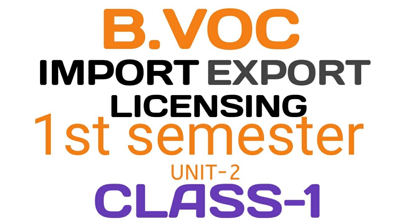CLASS 1|| B. VOC IEL || 1 SEM - YouTube