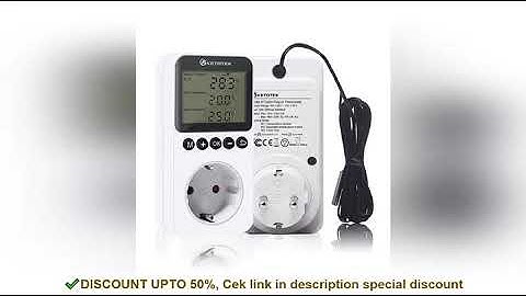KT3200 Temperature Controller Digital Plug-in Thermostat Timer Switch Socket Heating Cooling Day/Nig