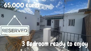 Spanish Property for Sale, 3 bed, large terrace, in Castil de Campos 65,000 euro