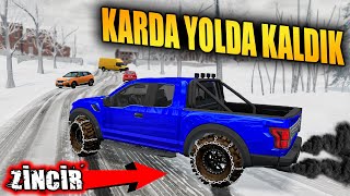 ZİNCİR TAKIP KARDA AĞIR YÜK TAŞIDIM / RAPTOR / ROLEPLAY TADINDA / BeamNG.drive / KARDA MAHSUR KALDIK