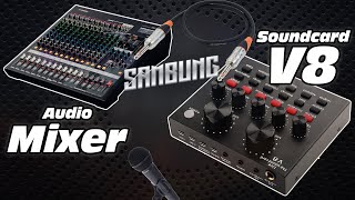 Sambung Mixer ke Soundcard V8 sebagai Effect Eksternal | Apakah Suaranya Bagus?